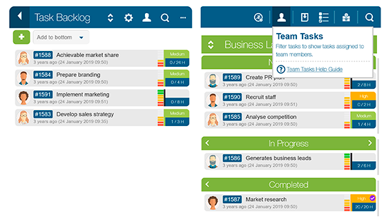 Mind mapping for business integrated with Kanban boards